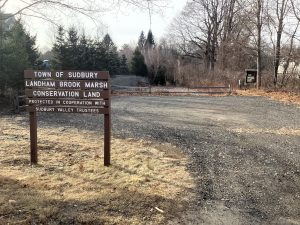 Parking area for the Landham Brook Marsh